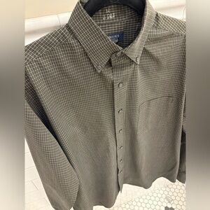 Brooks Brothers Brooks Sport Plaid Shirt Men’s M Black Olive Button Up